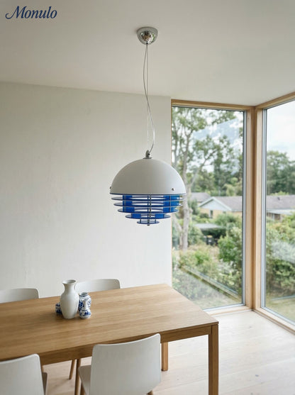 Stijlvolle Hanglamp Bauhaus Design Oranje-Wit Sfeerverlichting voor Moderne Interieurs