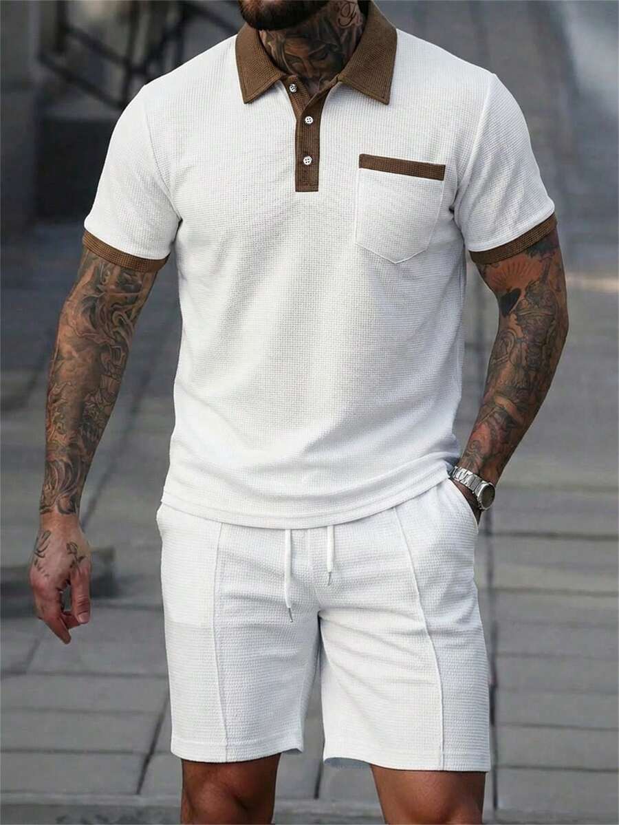 Heren Polo en Shorts Set - Zomerset voor Mannen Relaxed Stijl