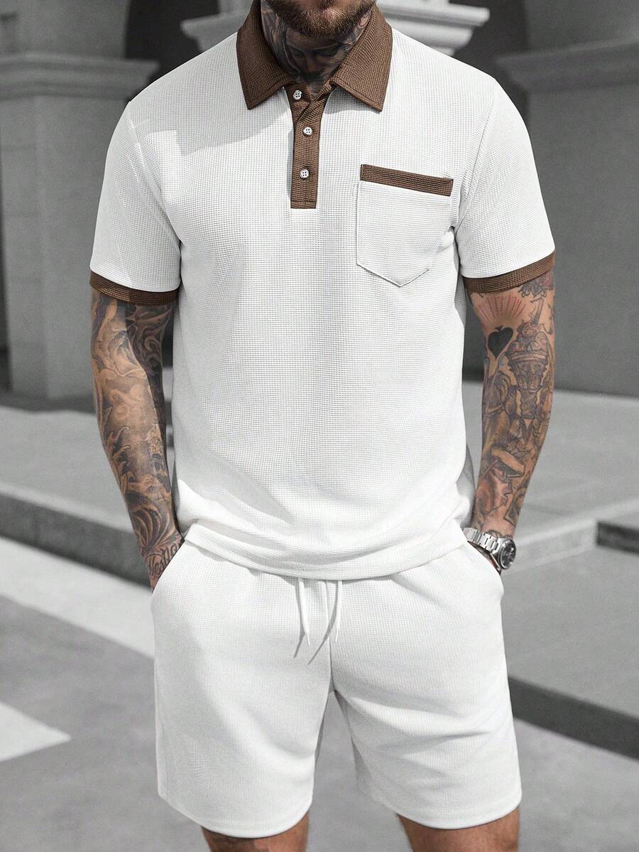 Heren Polo en Shorts Set - Zomerset voor Mannen Relaxed Stijl