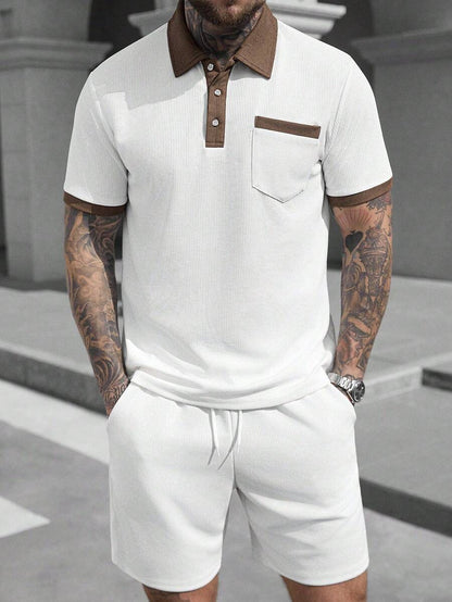 Heren Polo en Shorts Set - Zomerset voor Mannen Relaxed Stijl