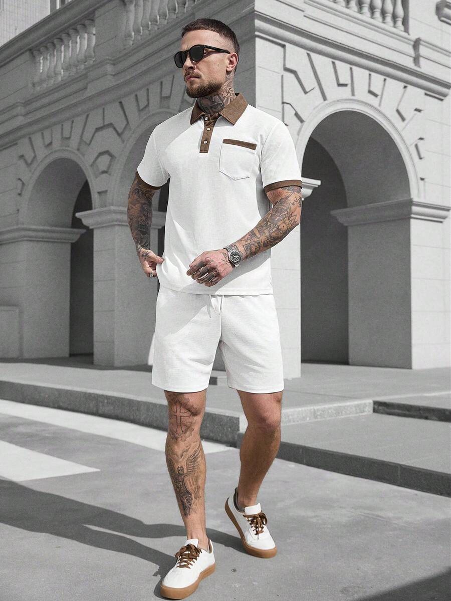 Heren Polo en Shorts Set - Zomerset voor Mannen Relaxed Stijl
