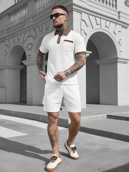 Heren Polo en Shorts Set - Zomerset voor Mannen Relaxed Stijl