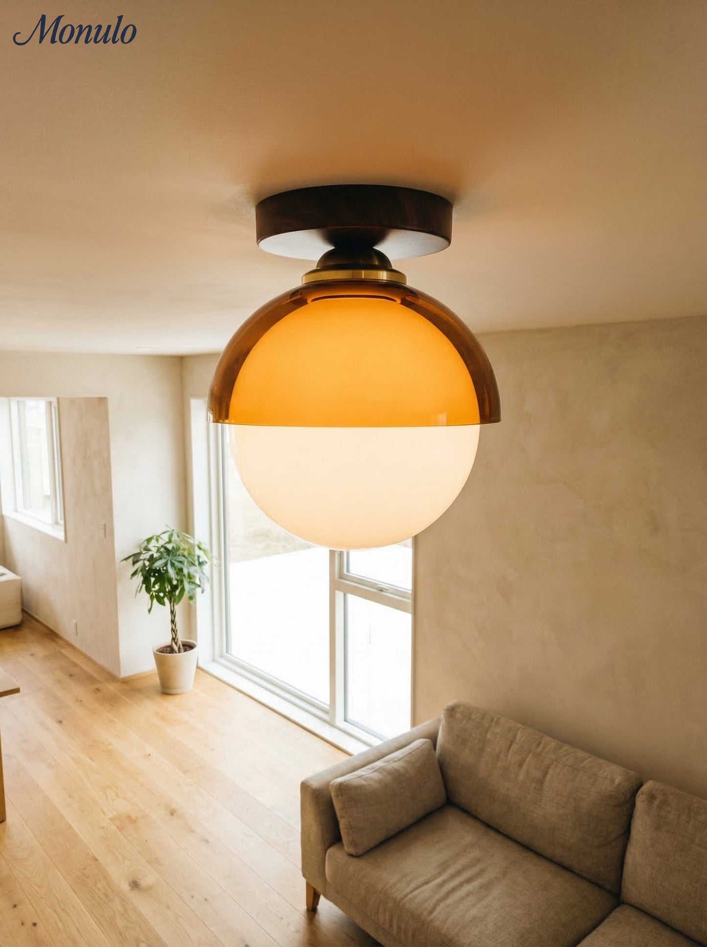 Vintage Plafondlamp met Zonsondergangstinten voor Gang en Entree – Moderne Sfeerverlichting