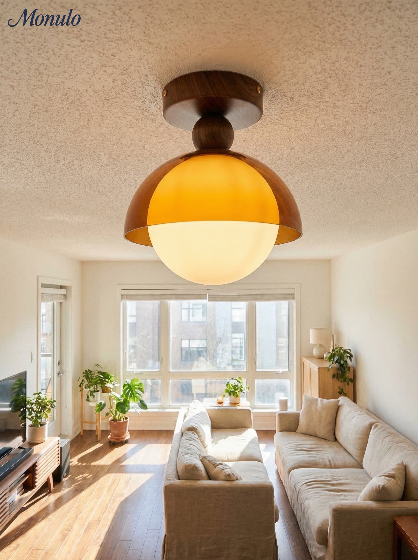 Vintage Plafondlamp met Zonsondergangstinten voor Gang en Entree – Moderne Sfeerverlichting