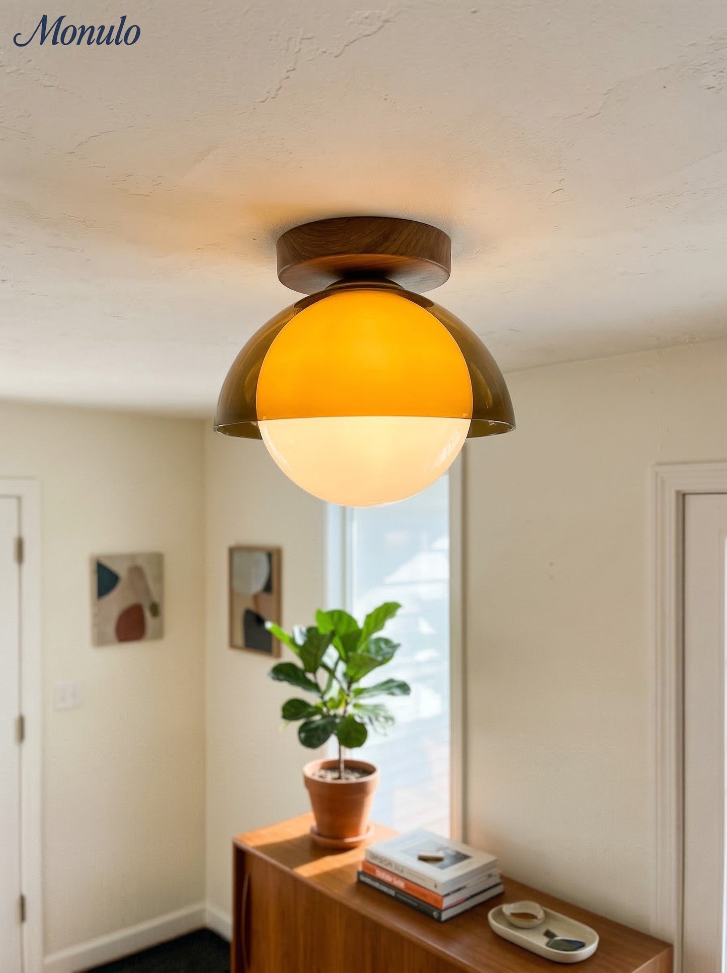 Vintage Plafondlamp met Zonsondergangstinten voor Gang en Entree – Moderne Sfeerverlichting