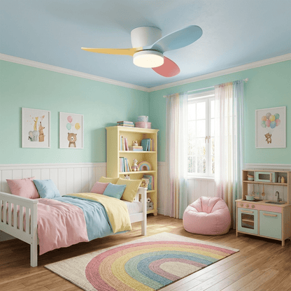 Plafondventilator Milo met Verlichting — Elegante Ventilator 91cm Modern Design met Afstandsbediening