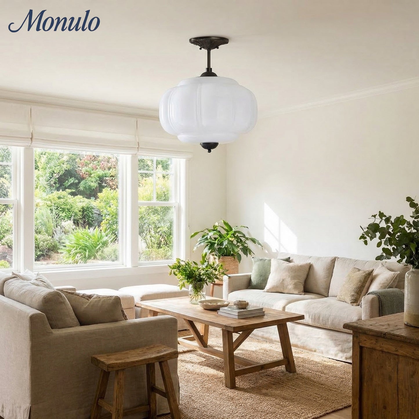 Vintage Melkglazen Hanglamp met Gegolfde Rand – Scandinavische Sfeerverlichting voor Keuken en Slaapkamer