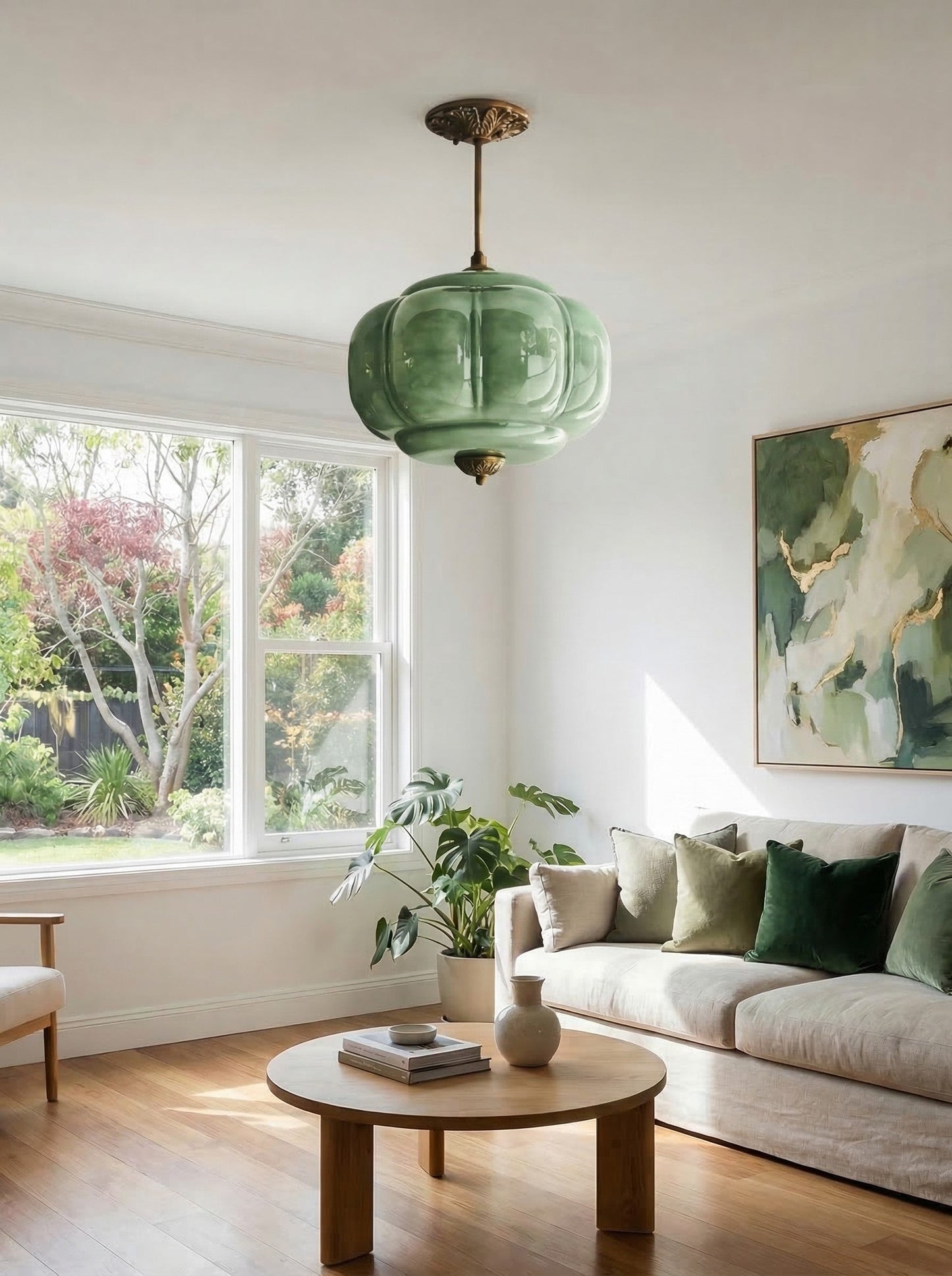 Vintage Melkglazen Hanglamp met Gegolfde Rand – Scandinavische Sfeerverlichting voor Keuken en Slaapkamer
