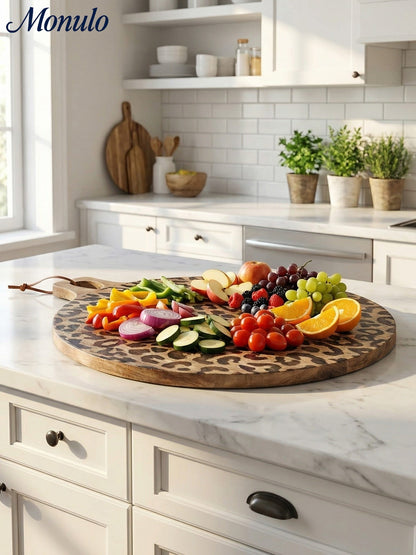 Houten Serveerplank Sapelehout Rond en Vierkant Scandinavisch Design voor Keuken en Tafel