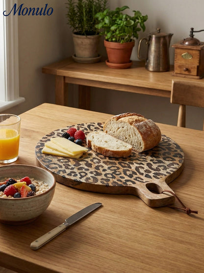 Houten Serveerplank Sapelehout Rond en Vierkant Scandinavisch Design voor Keuken en Tafel