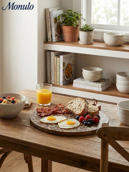 Houten Serveerplank Sapelehout Rond en Vierkant Scandinavisch Design voor Keuken en Tafel