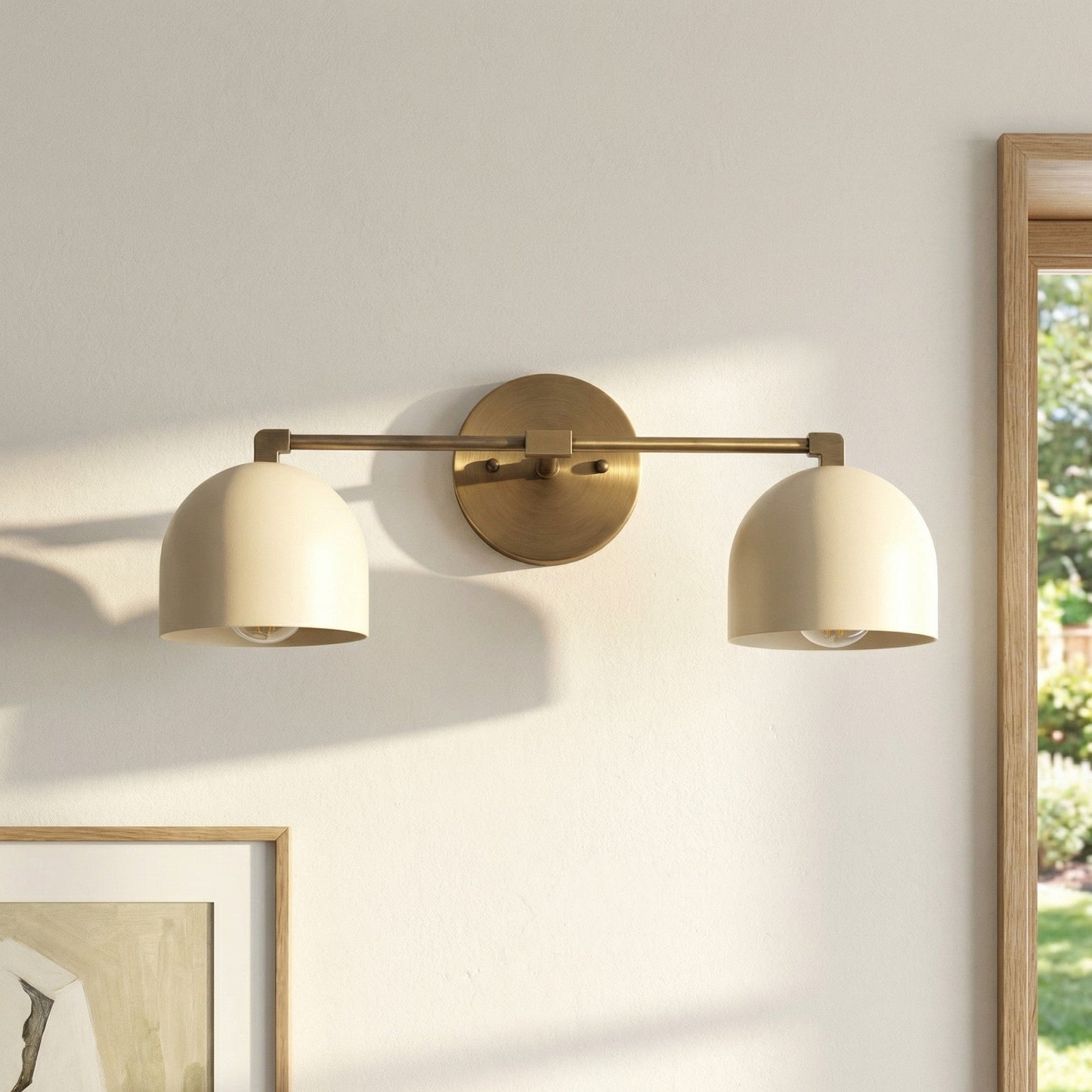 Metalen Wandlamp met Bolvormige Kap – Scandinavische Sfeerlamp voor Badkamer Slaapkamer Woonkamer – Moderne Wandverlichting Zwart Goud Messing