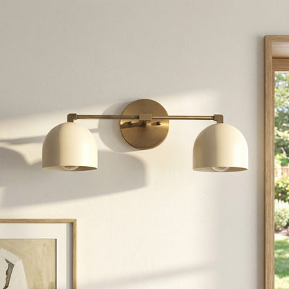 Metalen Wandlamp met Bolvormige Kap – Scandinavische Sfeerlamp voor Badkamer Slaapkamer Woonkamer – Moderne Wandverlichting Zwart Goud Messing