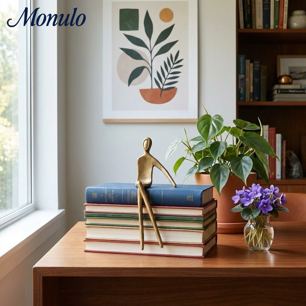 Geometrische Hondenbeeldje van IJzer – Minimalistisch Decoratief Sculptuur voor Bureau