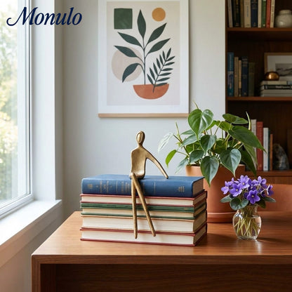 Geometrische Hondenbeeldje van IJzer – Minimalistisch Decoratief Sculptuur voor Bureau