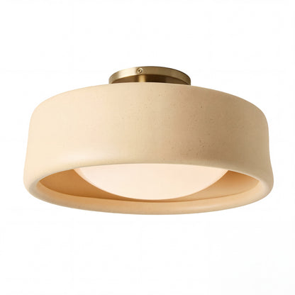Keramische Plafondlamp Scandinavisch Design met Halfrond Porselein Kap