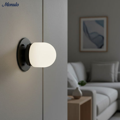 Opaal Glazen Wandlamp & Plafondlamp Dubbelfunctie Modern Design Messing