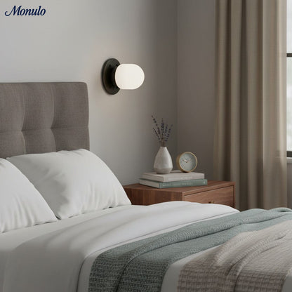 Opaal Glazen Wandlamp & Plafondlamp Dubbelfunctie Modern Design Messing
