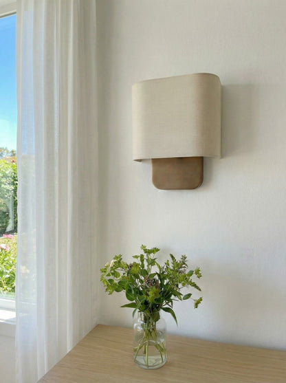 Stoffen Wandlamp met Metalen Fitting voor Leeslicht Slaapkamer
