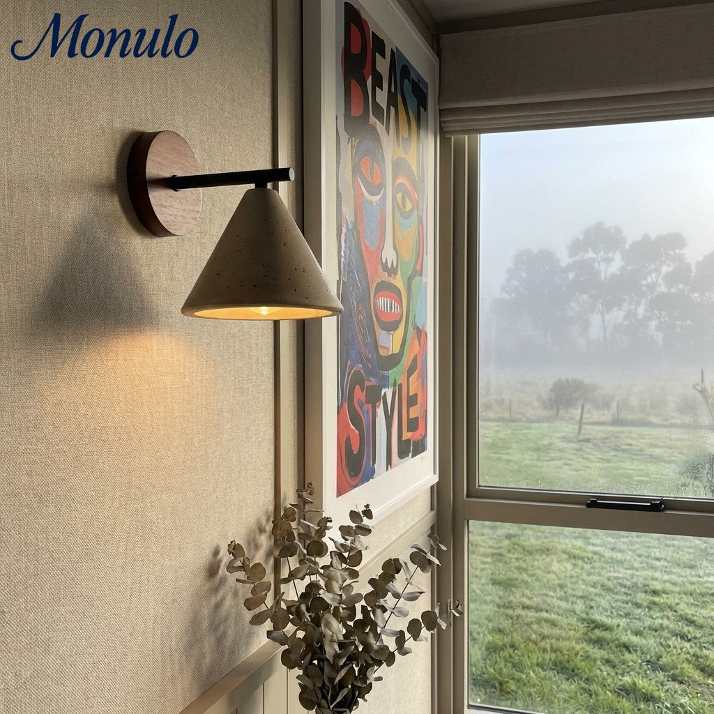 Travertijn Wandlamp Taps Toelopend Design Minimalistische Accentverlichting Slaapkamer Woonkamer