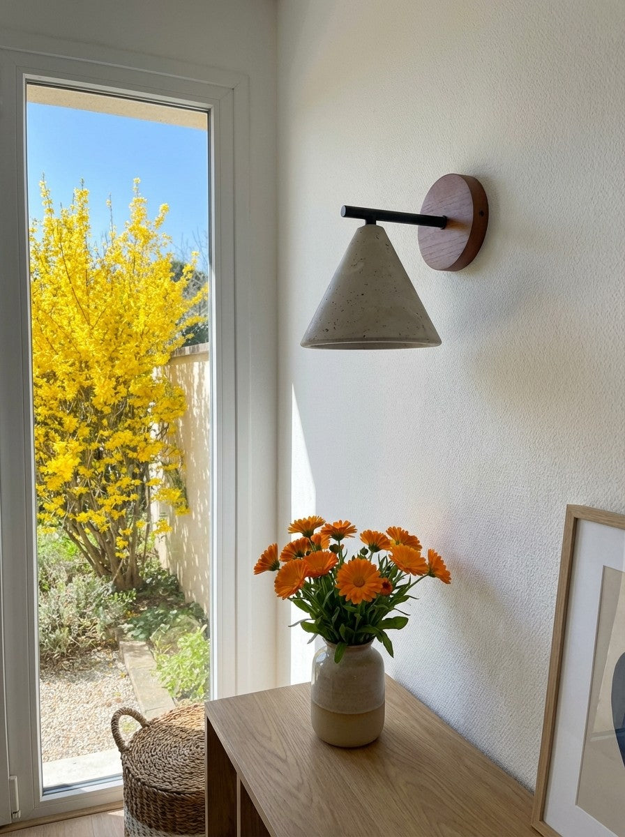 Travertijn Wandlamp Taps Toelopend Design Minimalistische Accentverlichting Slaapkamer Woonkamer