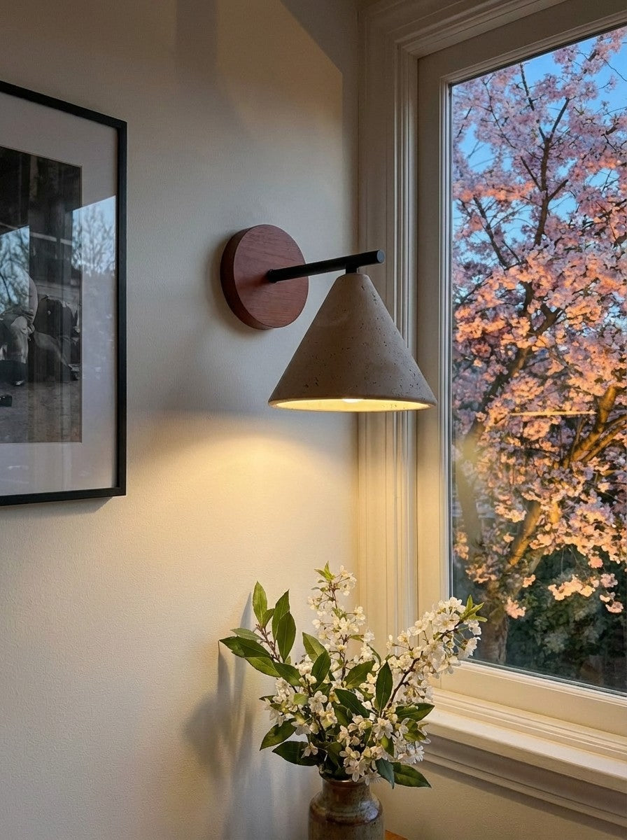 Travertijn Wandlamp Taps Toelopend Design Minimalistische Accentverlichting Slaapkamer Woonkamer