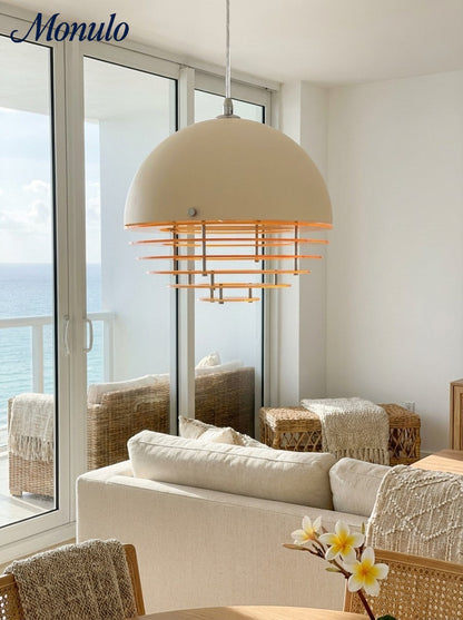 Stijlvolle Hanglamp Bauhaus Design Oranje-Wit Sfeerverlichting voor Moderne Interieurs