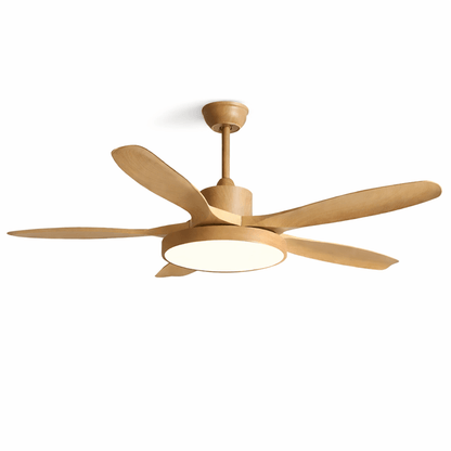 Design Plafondventilator met Geïntegreerde Verlichting StillWind – 132 cm Bladwijdte – Hout-Look ABS Bladen – LED – Afstandsbediening – 6 Snelheden