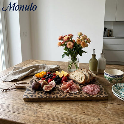 Houten Serveerplank Sapelehout Rond en Vierkant Scandinavisch Design voor Keuken en Tafel