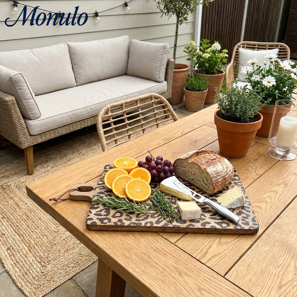Houten Serveerplank Sapelehout Rond en Vierkant Scandinavisch Design voor Keuken en Tafel