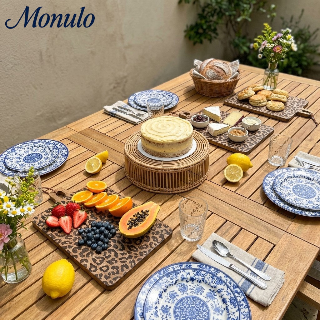 Houten Serveerplank Sapelehout Rond en Vierkant Scandinavisch Design voor Keuken en Tafel