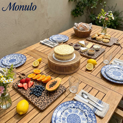 Houten Serveerplank Sapelehout Rond en Vierkant Scandinavisch Design voor Keuken en Tafel