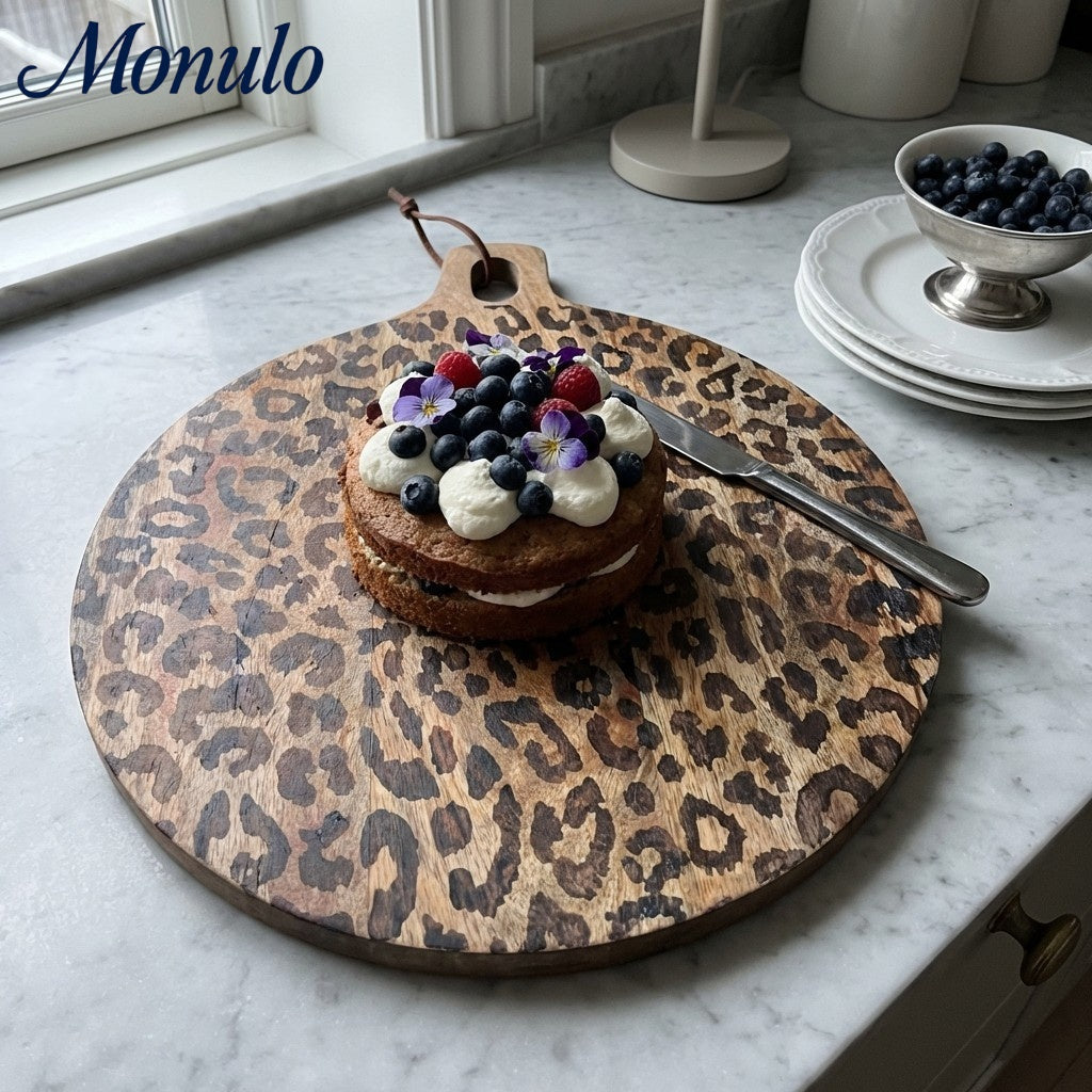 Houten Serveerplank Sapelehout Rond en Vierkant Scandinavisch Design voor Keuken en Tafel