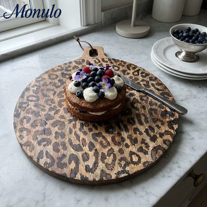 Houten Serveerplank Sapelehout Rond en Vierkant Scandinavisch Design voor Keuken en Tafel