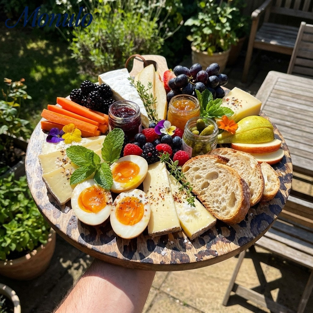 Houten Serveerplank Sapelehout Rond en Vierkant Scandinavisch Design voor Keuken en Tafel