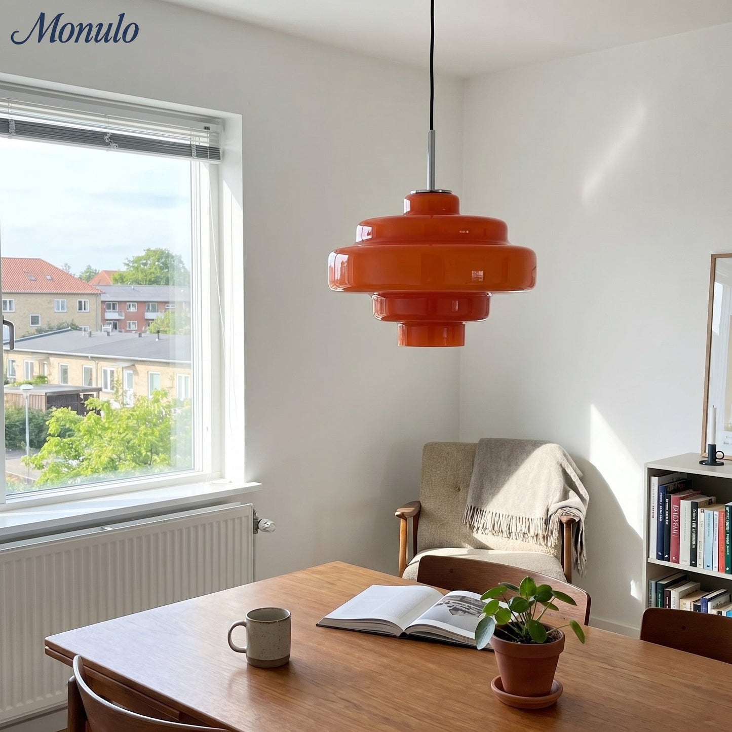 Gekleurde Glazen Hanglamp met Verstelbare Ophanging – Moderne Lichtpunt voor Eetkamer Keuken Woonkamer