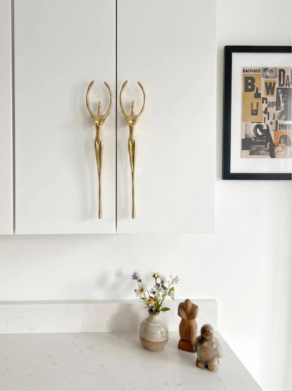 Minimalistische Kastgreep - Messing Zilver Roze - Scandinavisch Design Meubels