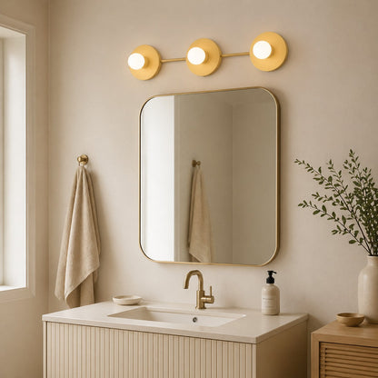 Minimalistische Badkamerlamp met Drie Lichtpunten - Verkrijgbaar in Meerdere Kleuren