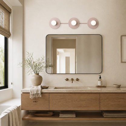 Minimalistische Badkamerlamp met Drie Lichtpunten - Verkrijgbaar in Meerdere Kleuren