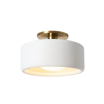 Keramische Plafondlamp Scandinavisch Design met Halfrond Porselein Kap