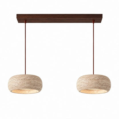 Travertijn Hanglamp Vintage Crème Natuursteen Wabi Sabi Stijl Eetkamer Slaapkamer