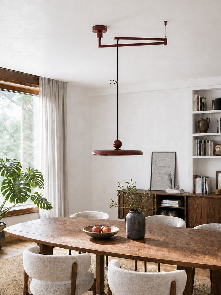 Verstelbare Hanglamp met Zwenkarm – Minimalistische Industriële Verlichting Metaal