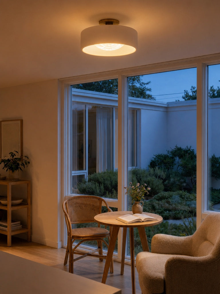 Porselein Plafondlamp Rond Modern – Zachte Sfeerverlichting voor Gang Kantoor Keuken
