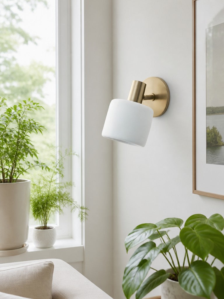 Keramische Ronde Wandlamp Wit Minimalistisch Flush Mount Verlichting voor Hal en Gang