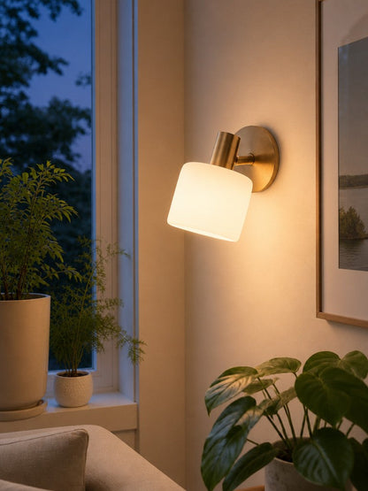 Keramische Ronde Wandlamp Wit Minimalistisch Flush Mount Verlichting voor Hal en Gang