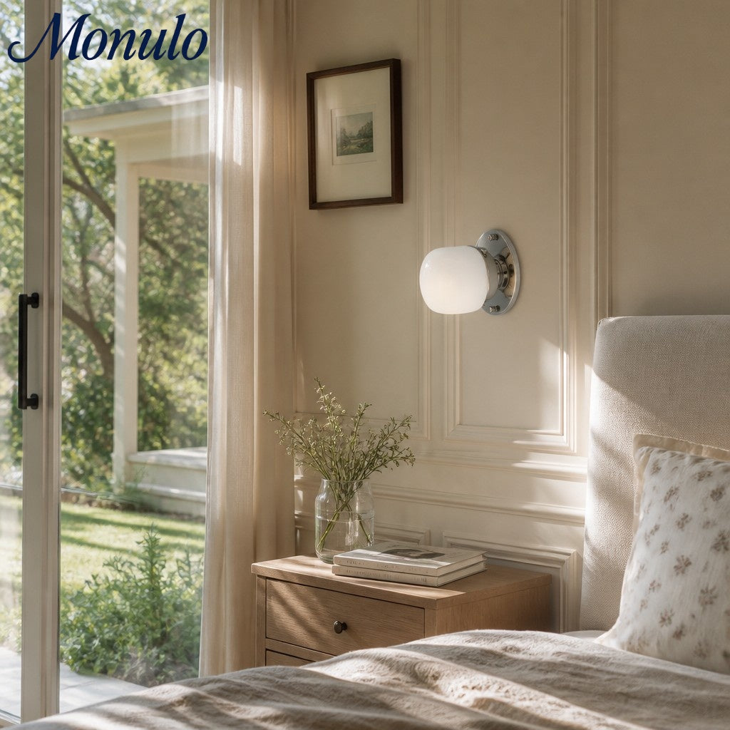 Opaal Glazen Wandlamp & Plafondlamp Dubbelfunctie Modern Design Messing