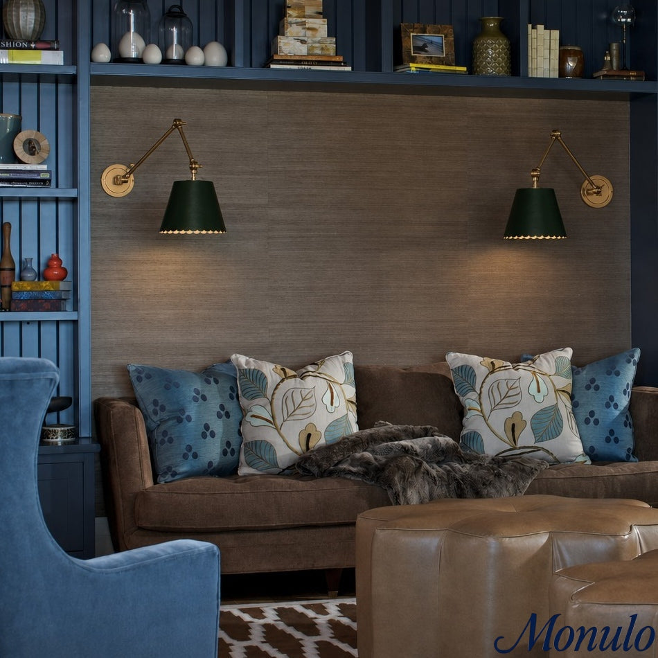 Wandlamp met Scalloped Shade – Modern Rustieke Verlichting voor Slaapkamer en Woonruimtes