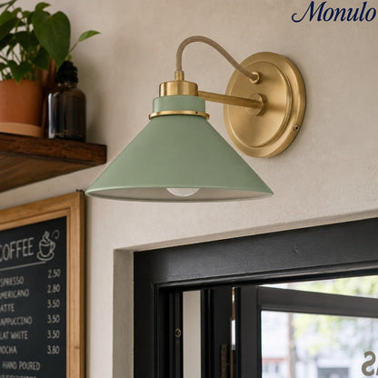 Globe Wandlamp met Gebogen Arm – Moderne Industriële Verlichting voor Badkamer, Slaapkamer en Gang