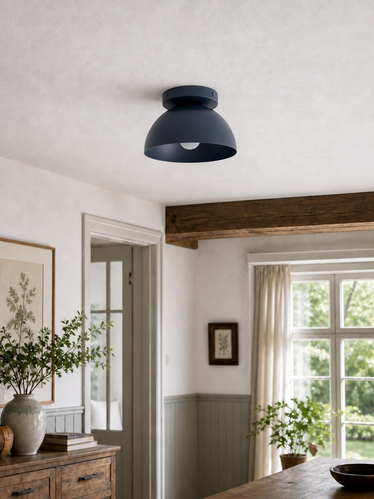 Minimalistische Plafondlamp Dome voor Compacte Ruimtes – Opbouwspot Beschikbaar in Meerdere Kleuren