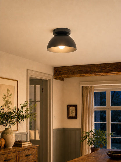 Minimalistische Plafondlamp Dome voor Compacte Ruimtes – Opbouwspot Beschikbaar in Meerdere Kleuren